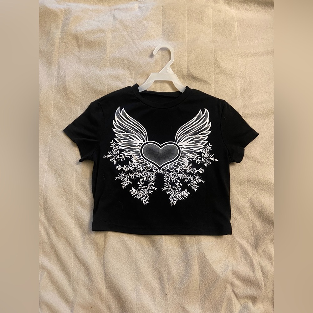 Romwe Cropped Short-Sleeve Tee